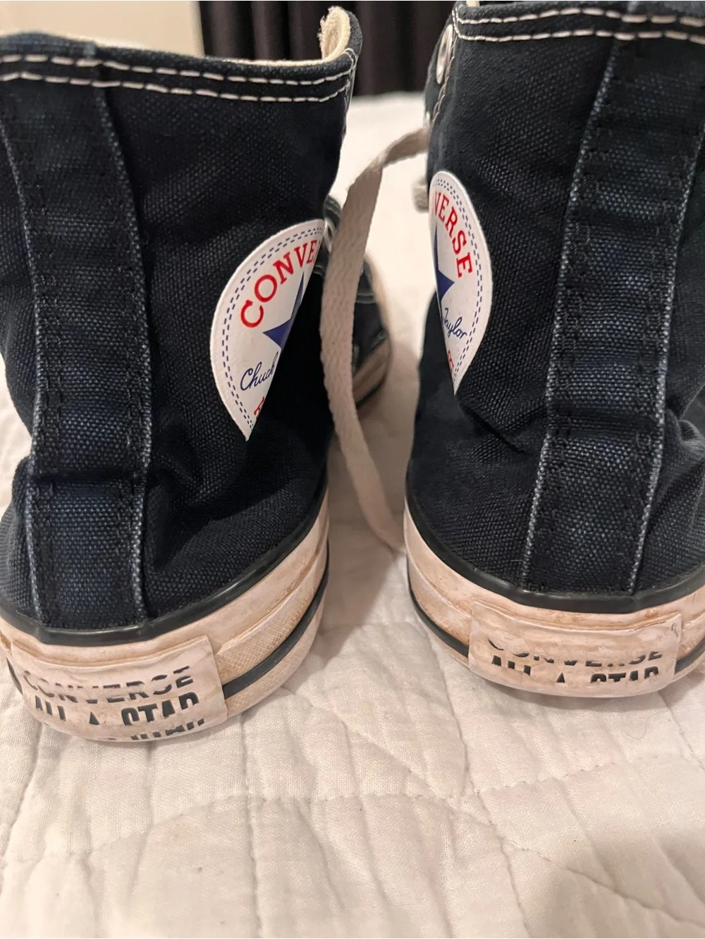 Converse Chuck Taylor All Star High Top Sneakers Black Canvas Women’s 7 Men’s 5 - Picture 5 of 8